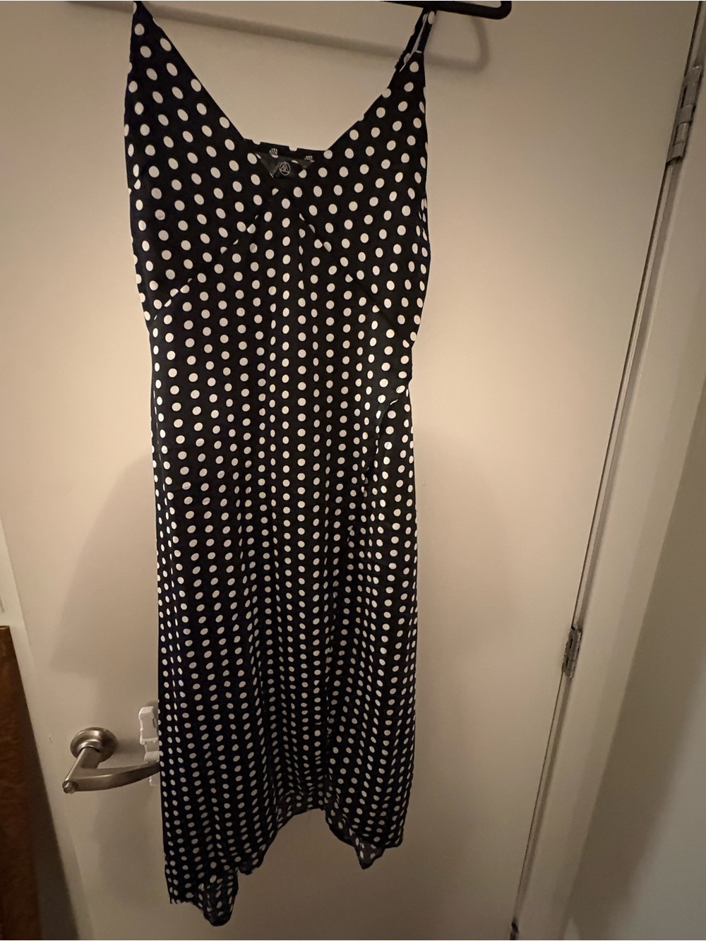 Mossimo Supply Co. Black and White Polka Dot Midi Slip Dress